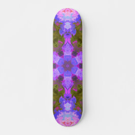 Psychedelic Mandala Blume Lila und blau Skateboard