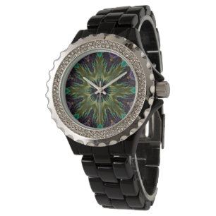 Psychedelic Mandala Retro Hippie Trippy Boho Chic Armbanduhr