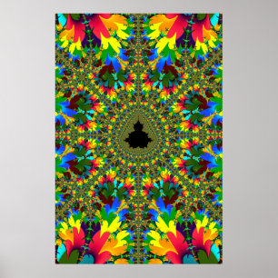 Psychedelic Mandelbrot Poster