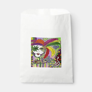Psychedelic Mardi Gras Feather Mask Geschenktütchen