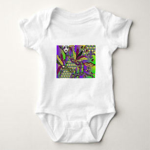 Psychedelic Mardi Gras Feather Masken Geschenke Ap Baby Strampler
