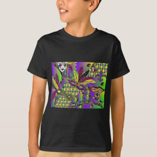 Psychedelic Mardi Gras Feather Masken Geschenke Ap T-Shirt
