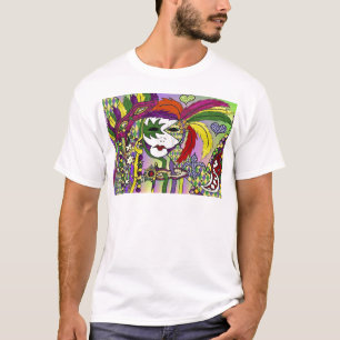 Psychedelic Mardi Gras Feather Masken Geschenke Ap T-Shirt