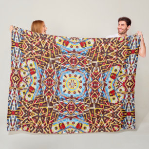 Psychedelic Money Mandala Satin Fleecedecke