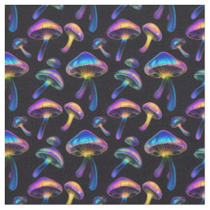 Psychedelic Mushroom Fabric Stoff