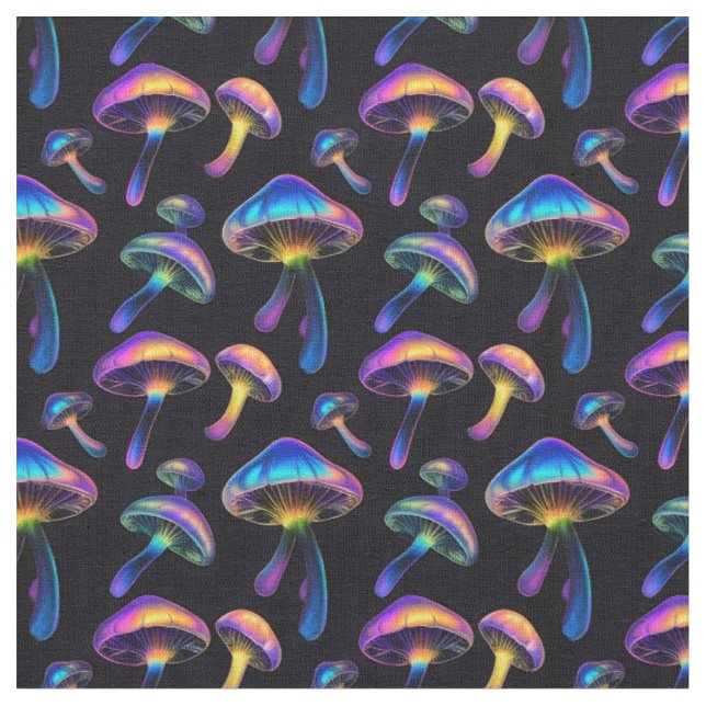 Psychedelic Mushroom Fabric Stoff (Nahaufnahme)