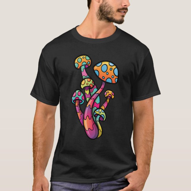Psychedelic Mushroom Lover Trance House Rave Part T-Shirt (Vorderseite)