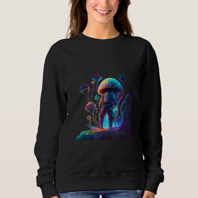 Psychedelic Mushroom Man Graphic Sweatshirt (Vorderseite)