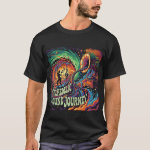 Psychedelic Music Festival T - Shirt Colorful Retr