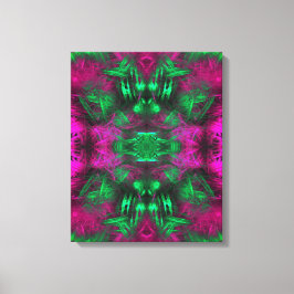 Psychedelic Neon Energy Fractal Art Leinwanddruck