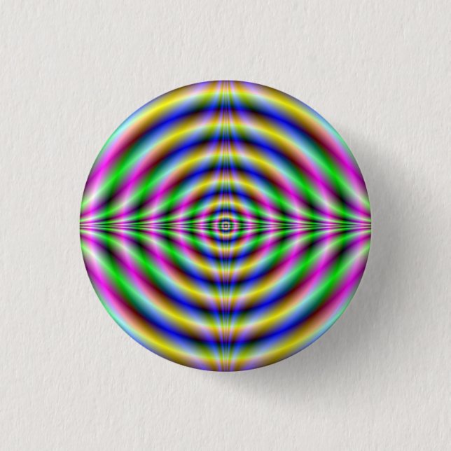 Psychedelic Neon Eye Button (Vorderseite)