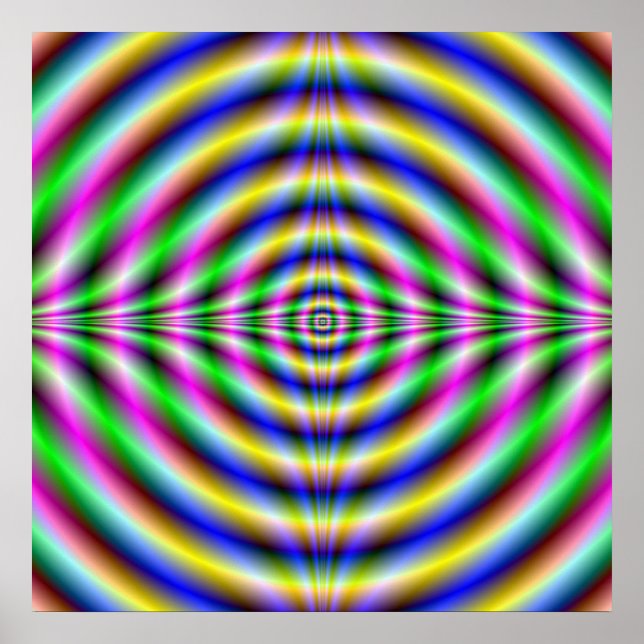 Psychedelic Neon Eye Poster (Vorne)