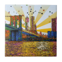 Psychedelic New York City: Brooklyn Bridge, WTC #1