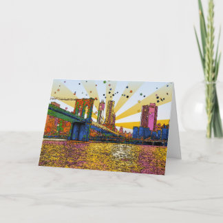 Psychedelic New York City: Brooklyn Bridge, WTC #1 Karte