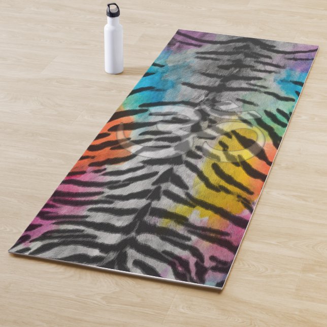Psychedelic Night Tiger Skin Print Yogamatte (Beispiel)