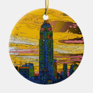 Psychedelic NYC: Emp St Bldg B4 Keramikornament