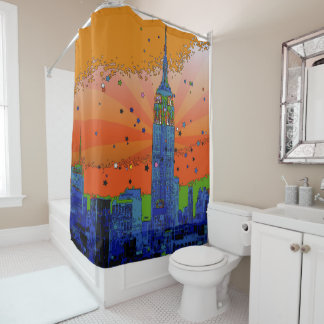 Psychedelic NYC: ESB #3 Duschvorhang