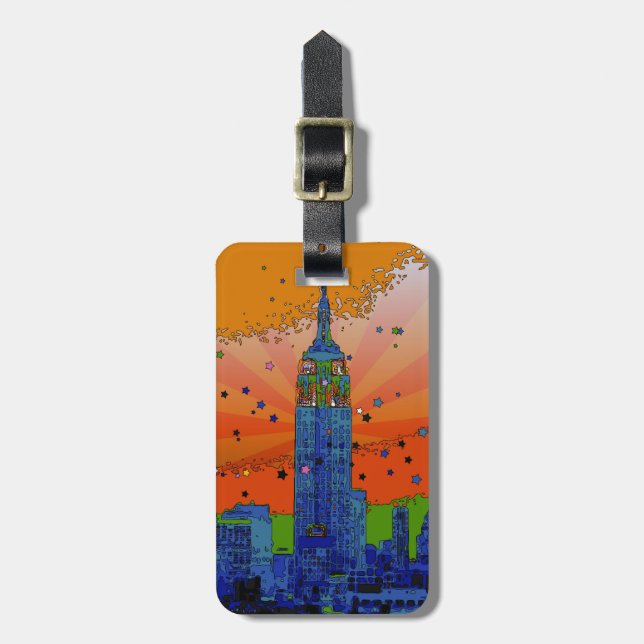 Psychedelic NYC: ESB #3 Gepäckanhänger (Vorderseite vertikal)