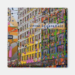 Psychedelic NYC: Gewerkschaft Square Gebäude, St S Magnet