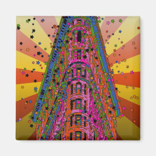 Psychedelic NYC - Top of the Flatiron Gebäude A2 Magnet