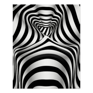 Psychedelic Opart Poster