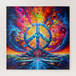 Psychedelic Peace Sign Puzzle