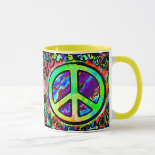 Psychedelic Peace Sign Tasse