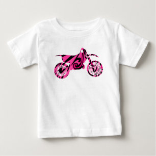 Psychedelic Pink Dirt Bike Baby T-shirt