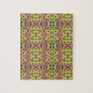 PSYCHEDELIC PINK FLAMINGO PUZZLE Spiegelbild