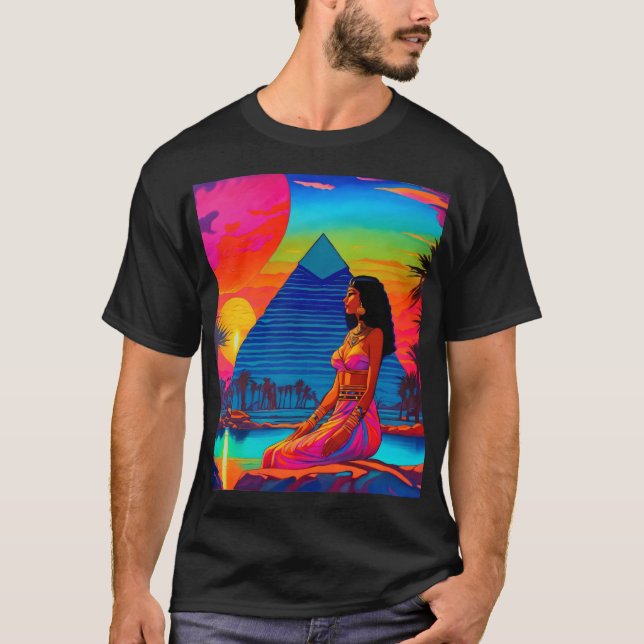 Psychedelic Pink Pyramid Princess T-Shirt (Vorderseite)