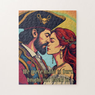 Psychedelic Pirate Couple - Bold Romance Puzzle