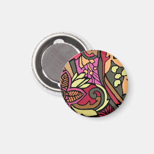 Psychedelic Print Magnet der 60er Jahre