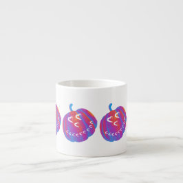 Psychedelic Pumpkin Heart Espresso Tasse