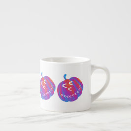 Psychedelic Pumpkin Heart Espresso Tasse
