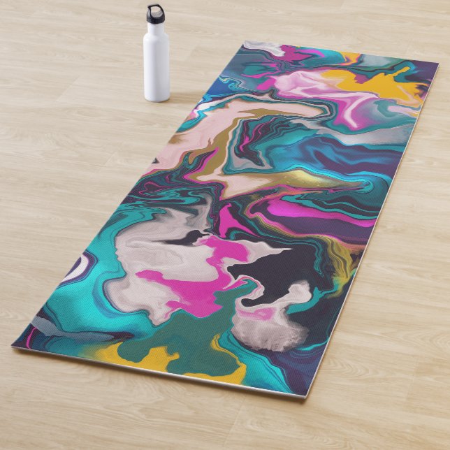 Psychedelic Rainbow Marbled Yogamatte (Beispiel)