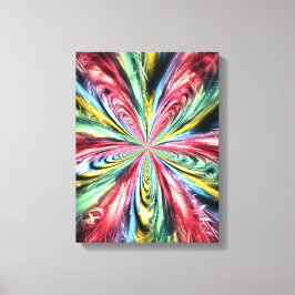 Psychedelic Rainbow Spiral Fractal Art Leinwanddruck