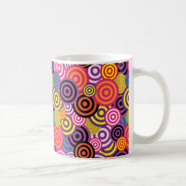 Psychedelic Retro 60er Swirl Design Coffee Cup Tas Kaffeetasse