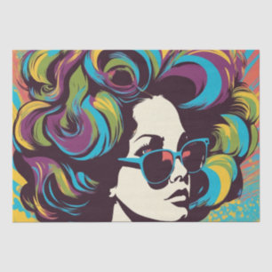 Psychedelic: Retro Hippie Decoupage Paper aus den Seidenpapier