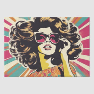 Psychedelic: Retro Hippie Decoupage Paper aus den  Seidenpapier
