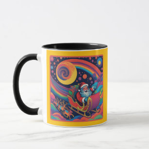 Psychedelic Santa Tasse