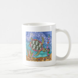 Psychedelic Sea Turtle Seepferd Art Tasse