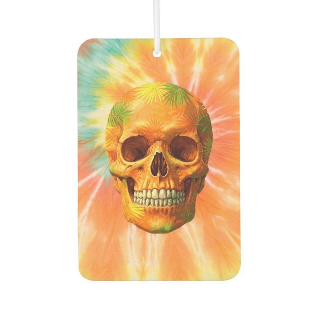 Psychedelic Skull Krawatte Dye Air Freshener Autolufterfrischer (Vorderseite)