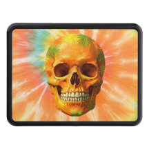 Psychedelic Skull Krawatte Dye Trailer Hitch Cover