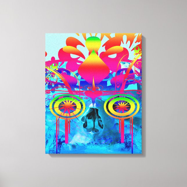 Psychedelic Skull Leinwanddruck (Vorderseite)