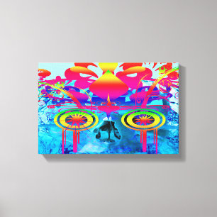Psychedelic Skull Leinwanddruck