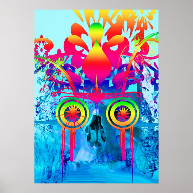 Psychedelic Skull Poster (Vorne)