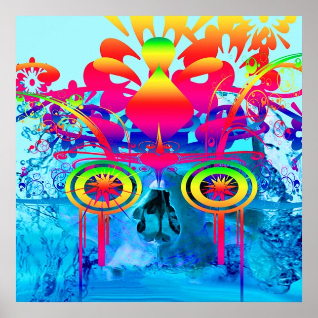 Psychedelic Skull Poster (Vorne)