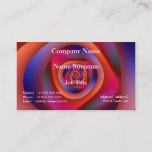 Psychedelic Spiral Labyrinth Classic Business Card Visitenkarte