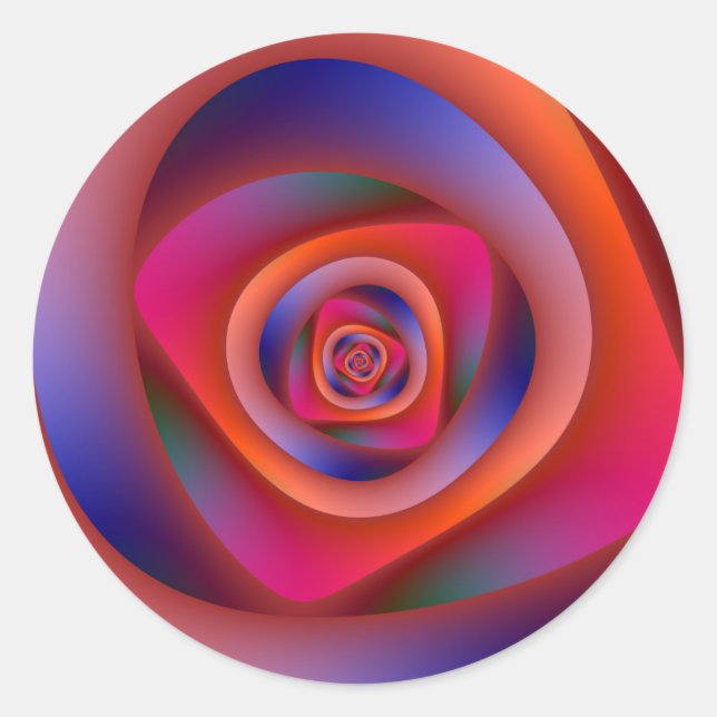 Psychedelic Spiral Labyrinth Round Sticker (Vorderseite)