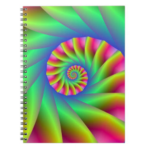 Psychedelic Spiral Steps Notebook Notizblock